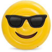 emoji - colchoneta hinchable en forma de  cara con gafas 5887