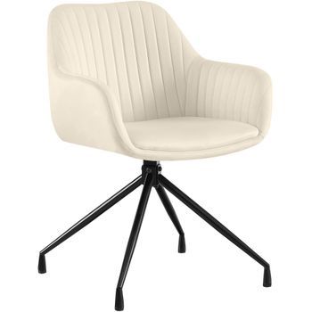 Silla De Comedor Welby Terciopelo Crema 58x58x81 Cm Clp