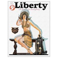legendarte - cuadro lienzo impresion digital - liberty magazine june 1924 - c coles phillips - decoracion pared cm 40x50