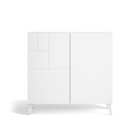 zapatero de melamina blanco veteado 87x90x27 cm