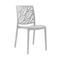 conjunto de 6 sillas de resina para interior o exterior gris claro