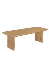 mesa de centro de madera maciza marron claro 120x60cm