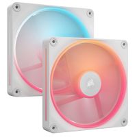 corsair icue link lx140-r rgb pack doble ventilador suplementario pwm 140mm blanco
