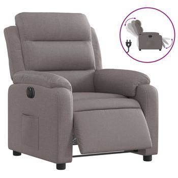 Sillón De Salón | Silla | Sillón Reclinable Eléctrico Tela Gris Taupé