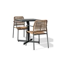 conjunto de comedor de 2 plazas en acero