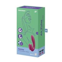 satisfyer sunray estimulador y vibrador de aire frambuesa con app 1un