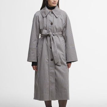 Barbour Barbour Beatrix Check Showerproof Cotton-Blend Trench Coat - 16