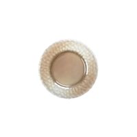 plato plano dorado con bordes finamente texturizados 27cm - lote de 6