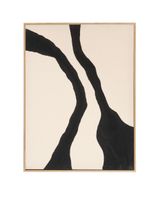 cuadro decorativo pintado a mano al oleo marco marron claro 80x100cm