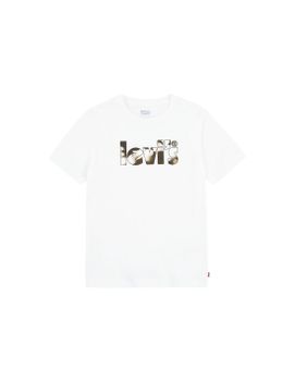Camiseta Levi's Camo Poster Logo Bright Blanco Niño