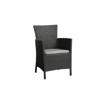 Keter Sillón Jardín Exterior Terraza Resina Iowa Grafito Anxpxal Cm 62x60x89