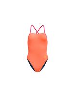 banador speedo fl solid tie back mujer summer naranja