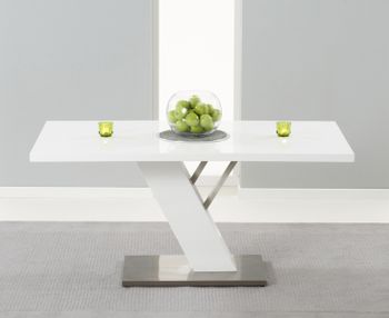 Palma 160cm White High Gloss Dining Table