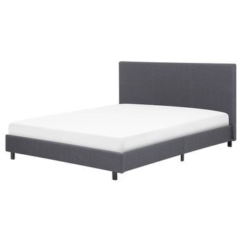 Cama De Agua Moderna Con Colchón De Tela Gris 160 X 200 Cm Albi