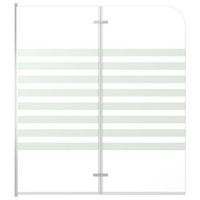 mampara de ducha de vidrio templado a rayas 120x140 cm vidaxl