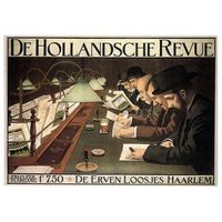 legendarte - cartel publicitario vintage de hollandsche revue - cuadro lienzo impresion digital cm 50x70