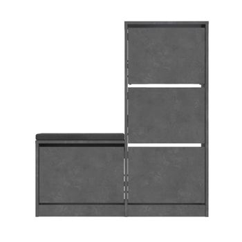 Mueble para zapatos 4 puertas l105 cm - gris