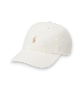 Polo Ralph Lauren para mujer. 211912843051 La icónica gorra Ball de chino de algodón blanco roto (OSFA), Casual