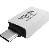 adaptador vision tc-usbc3a usb-a a usb-c blanco
