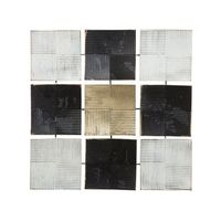 decoracion de pared cuadrados de metal multicolor geometrico moderno minimalista titanium