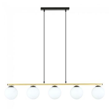 Lámpara colgante etisa negro (5 luces)