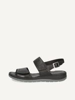 caprice heeled sandal black made of leather without heel size 36