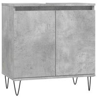 armario de bano madera de ingenieria gris hormigon 58x33x60 cm vidaxl