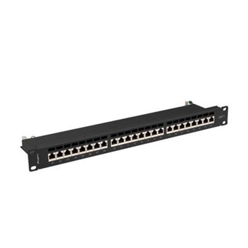 Panel de parcheo Lanberg PPS7-1024-B Cat7 24 puertos FTP rack 1U negro