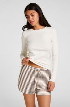 Hunkemöller Short de Pijama Rayas Jersey Blanco