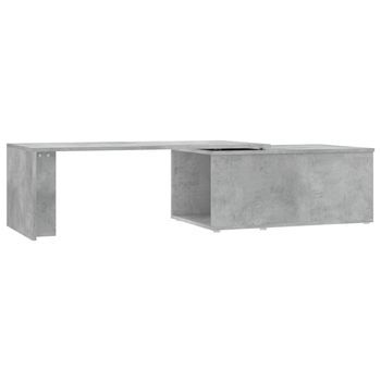 Mesa De Centro Madera Contrachapada Gris Hormigón 150x50x35 Cm