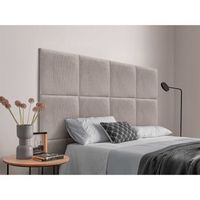 dhome cabecero tapizado para camas de 180cm compuesto de paneles autoadhesivos intercambiables de pana premium cama lujo dormitorio acolchado marron