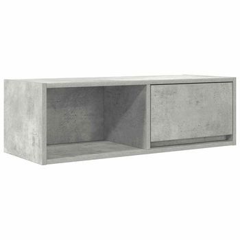 Mueble De Tv De Madera De Ingeniería Gris Hormigón 80x31x25,5cm Vidaxl