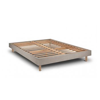 Estructura De Cama Milano  Taupe Redonda 200 X 200 Cm