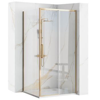 Cabina De Ducha Rea Rapid Slide Gold 130x100