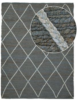 Alfombra de yute Sakira antracita 60x100 cm