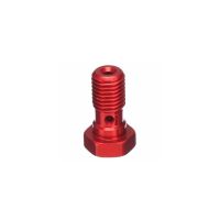 tornillo banjo m10x1 simple cabeza plana alu rojo
