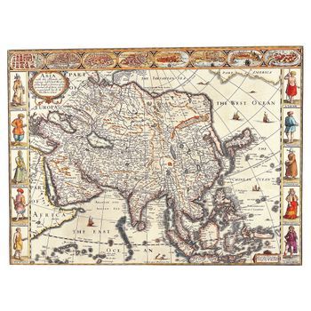 Legendarte - Cuadro Lienzo, Impresión Digital - Mapa Antiguo No. 46 - Decoración Pared Cm. 40x50