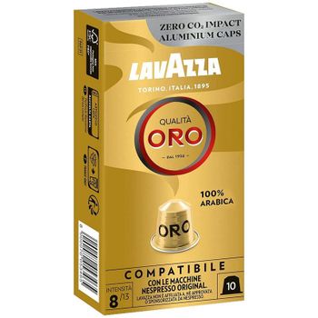 Lavazza Qualitá Oro Cápsulas para Cafeteras Nespresso Caja de 10 Unidades