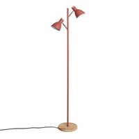 lampara de pie metal luxo terracota