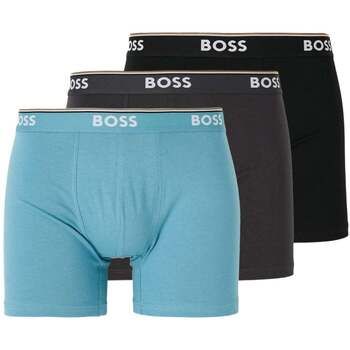 BOSS Boxer Cotton Stretch 3 Pack Boxer Briefs Black/Blue/Dark Grey para hombre