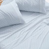 juego de sabanas 100 algodon diseno circulos 160 x 190200 cm - azul - burrito blanco