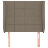 cabecero cama mueble de dormitorio con orejas de tela 83 x 23 x 118128 cm gris topo m020003474