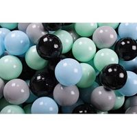 meowbaby juego de bolas de plastico 300 piezas mentagrisazulnegro