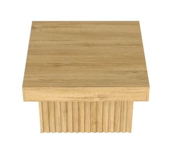 Mesa de centro 79x79x46 cm - diseño moderno, base mdf, tablero pb, robusto - natural