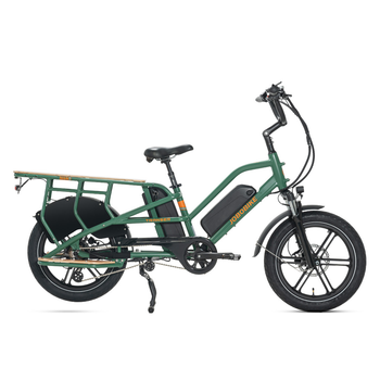 Bicicleta De Carga Eléctrica Familiar Jobobike Transer, Con Sensor De Par, Doble Batería De 48 V Y 13 Ah, Verde