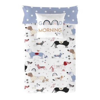 FUNDA NÓRDICA REVERSIBLE INFANTIL 100% ALGODÓN est DOGGY PATCH COOL KIDS FABRICADO EN ESPAÑA