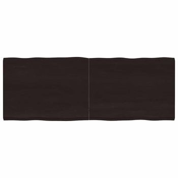 Tablero Mesa Madera Tratada Borde Vivo Marrón 160x60x(2-4) Cm Vidaxl