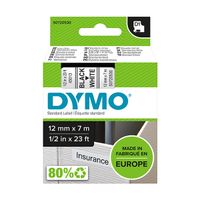 dymo s0720530  45013 cinta negro sobre blanco 12 mm original