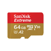 sandisk extreme microsdxc 64gb  sd adapter  1 yr rescuepro deluxe up to 170mbs  80mbs readwrite speeds a2 c10 v30 uhs-i
