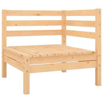 Conjunto De Muebles De Jardín 3 Uds | Mesa Y Sillas Madera Maciza De Pino